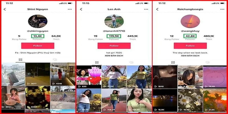 Các thuật ngữ TikTok về tài khoản