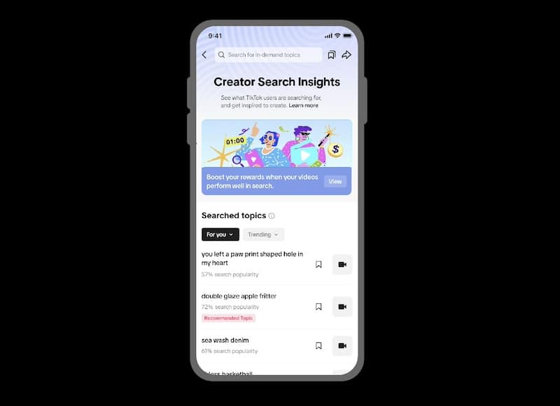 Cách thức hoạt động của tính năng TikTok Creator Search Insight